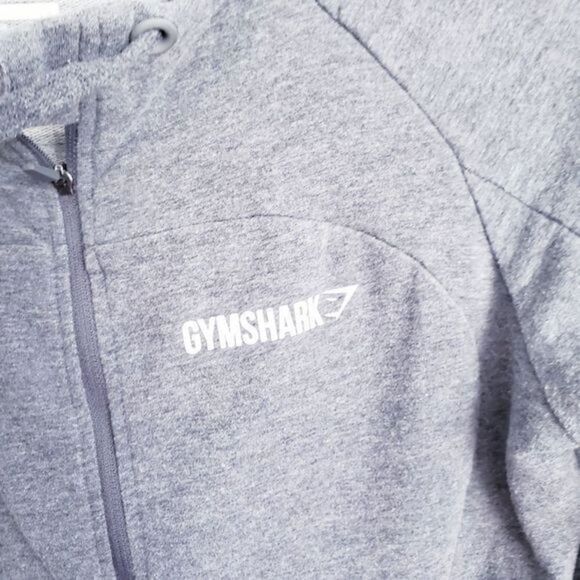 ‎Gymshark Gray Fit Full Zip Athletic Hooded Jacket - Picture 4 of 6